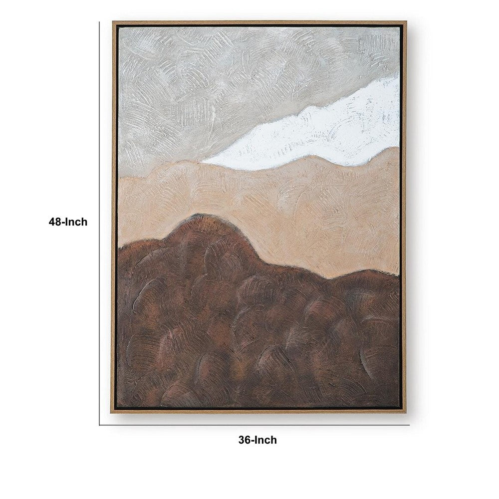 Fanny L&scape-Inspired Abstract H&-Painted Wall Art | Multicolor 36x48