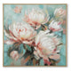 Parry Floral H&-Painted Wall Art | Brown Framed Canvas | Multicolor 48x49