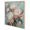 Parry Floral H&-Painted Wall Art | Brown Framed Canvas | Multicolor 48x49