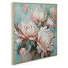 Parry Floral H&-Painted Wall Art | Brown Framed Canvas | Multicolor 48x49