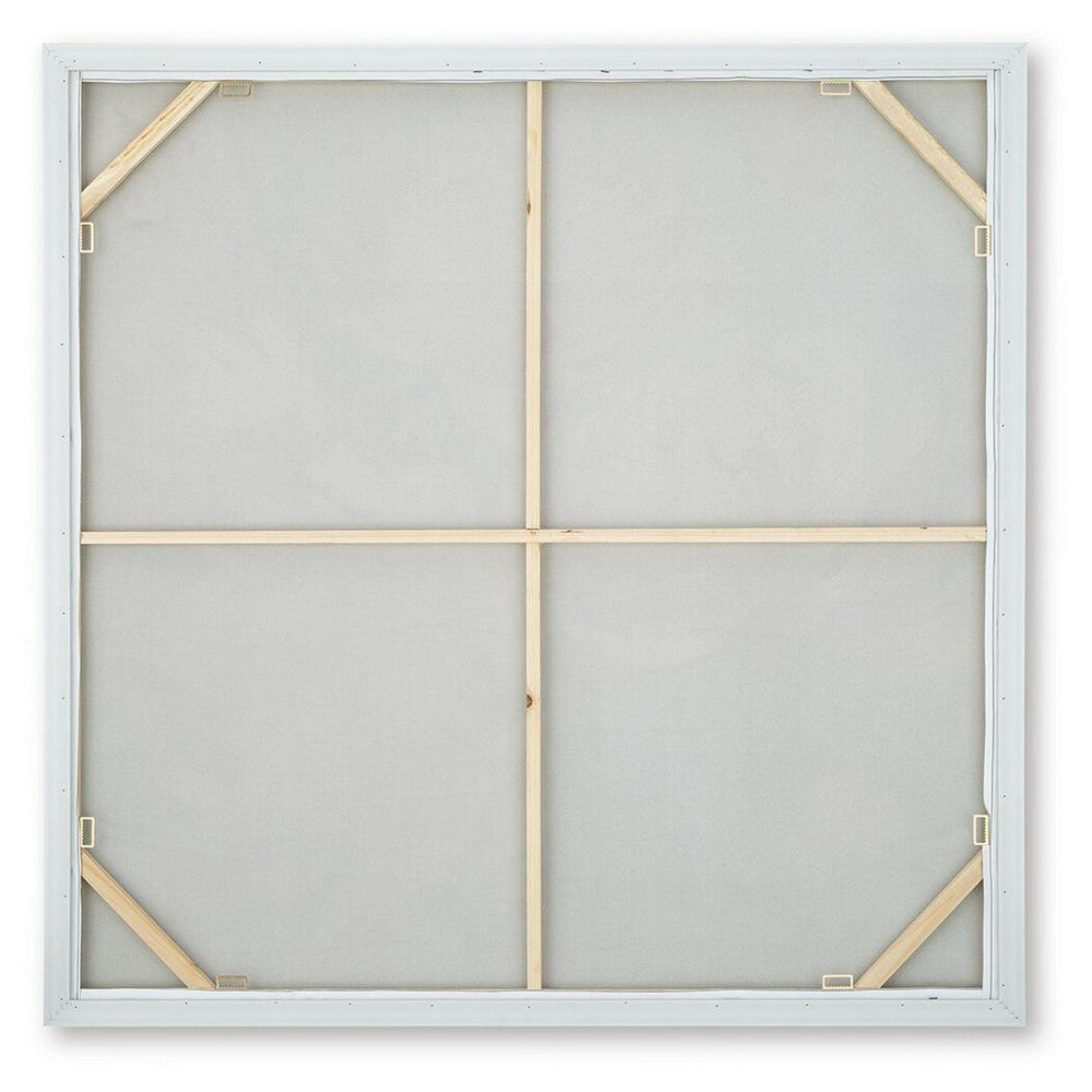 Parry Floral H&-Painted Wall Art | Brown Framed Canvas | Multicolor 48x49