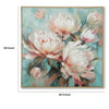 Parry Floral H&-Painted Wall Art | Brown Framed Canvas | Multicolor 48x49