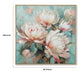 Parry Floral H&-Painted Wall Art | Brown Framed Canvas | Multicolor 48x49