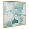 Wyna Watercolor-Inspired Abstract Wall Art | Gold Frame | Multicolor 48x48