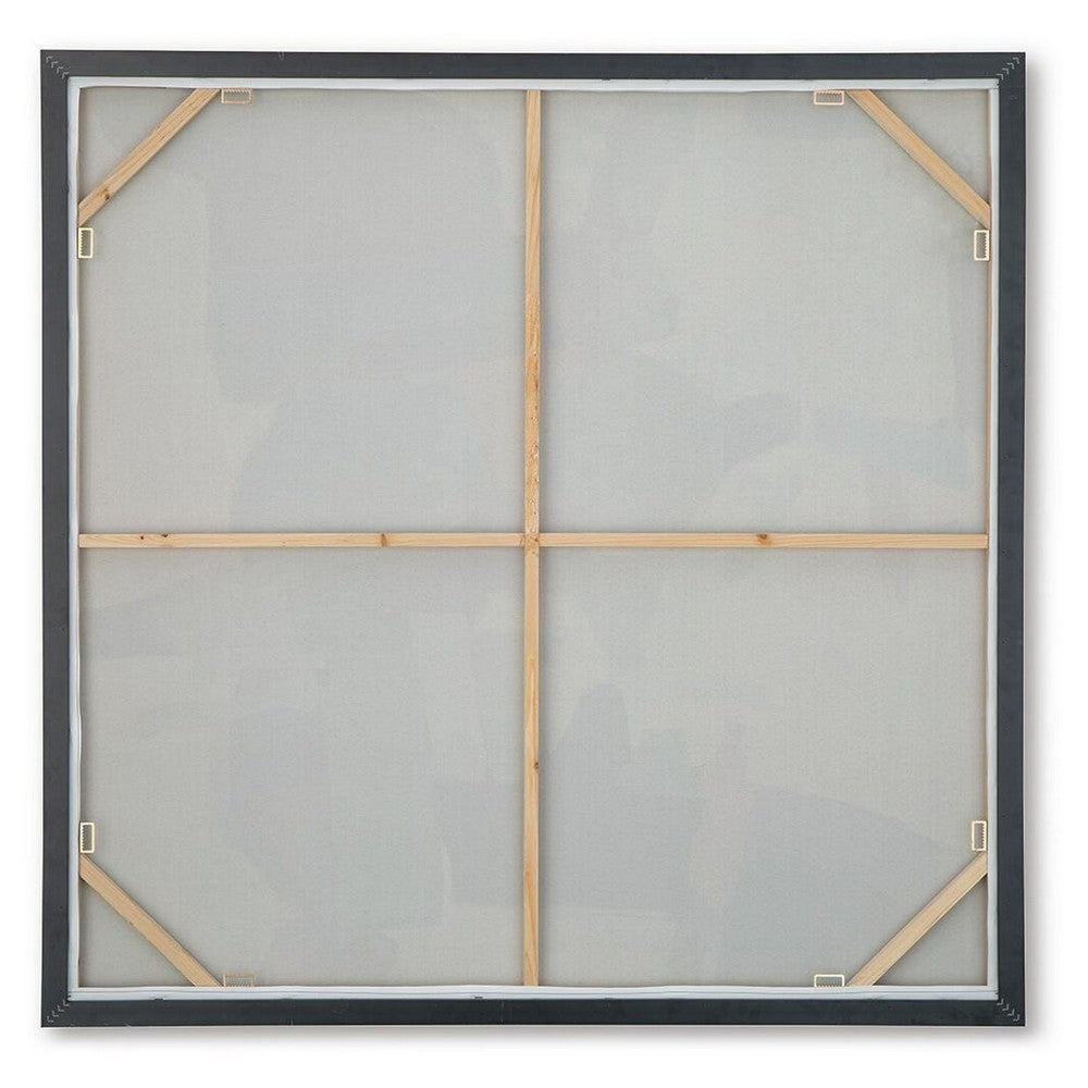 Wyna Watercolor-Inspired Abstract Wall Art | Gold Frame | Multicolor 48x48