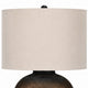 Norry Table Lamp with Fabric Shade | Brown-Black Textured Metal 31"
