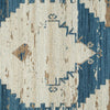 Varny Medium Area Rug with Blue-Brown Medallion Patterns | Tan Polyester 5x7