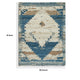 Varny Medium Area Rug with Blue-Brown Medallion Patterns | Tan Polyester 5x7