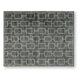 Zelda Washable Large Area Rug with Gray Geometric Designs | Black Faux Fur 8x10