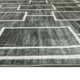 Zelda Washable Large Area Rug with Gray Geometric Designs | Black Faux Fur 8x10