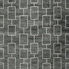 Zelda Washable Large Area Rug with Gray Geometric Designs | Black Faux Fur 8x10
