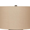 Carla Table Lamp with Beige Fabric Shade | Antique Brown Textured Metal 29"