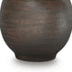 Carla Table Lamp with Beige Fabric Shade | Antique Brown Textured Metal 29"