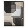 Kesly Wall Art with Abstract Design | Black Framed Canvas | Multicolor 40x50