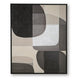 Kesly Wall Art with Abstract Design | Black Framed Canvas | Multicolor 40x50