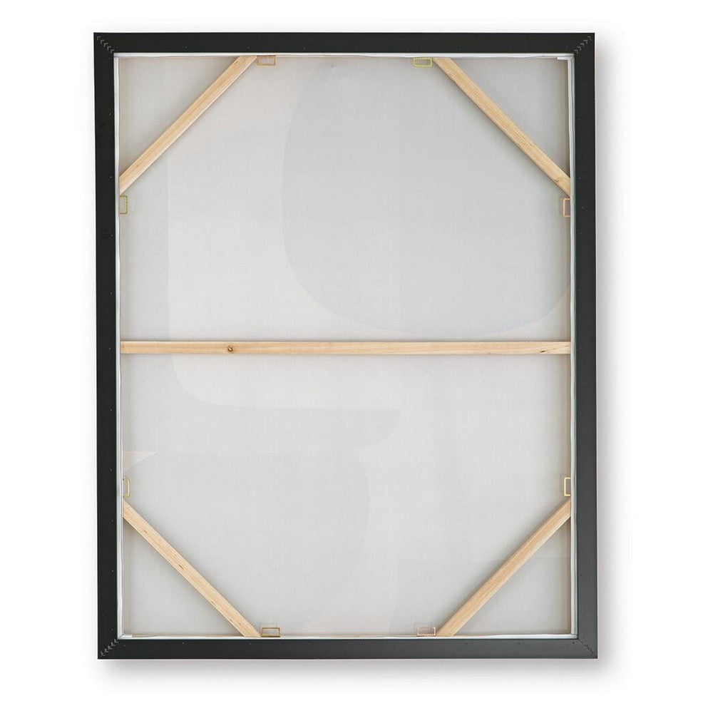 Kesly Wall Art with Abstract Design | Black Framed Canvas | Multicolor 40x50
