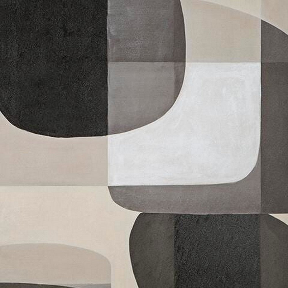 Kesly Wall Art with Abstract Design | Black Framed Canvas | Multicolor 40x50