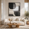 Kesly Wall Art with Abstract Design | Black Framed Canvas | Multicolor 40x50