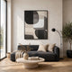 Kesly Wall Art with Abstract Design | Black Framed Canvas | Multicolor 40x50