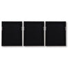 Henny Wall Art | Set of 3 | White Coral Motifs | Brown Glass-Front Frame 20x24