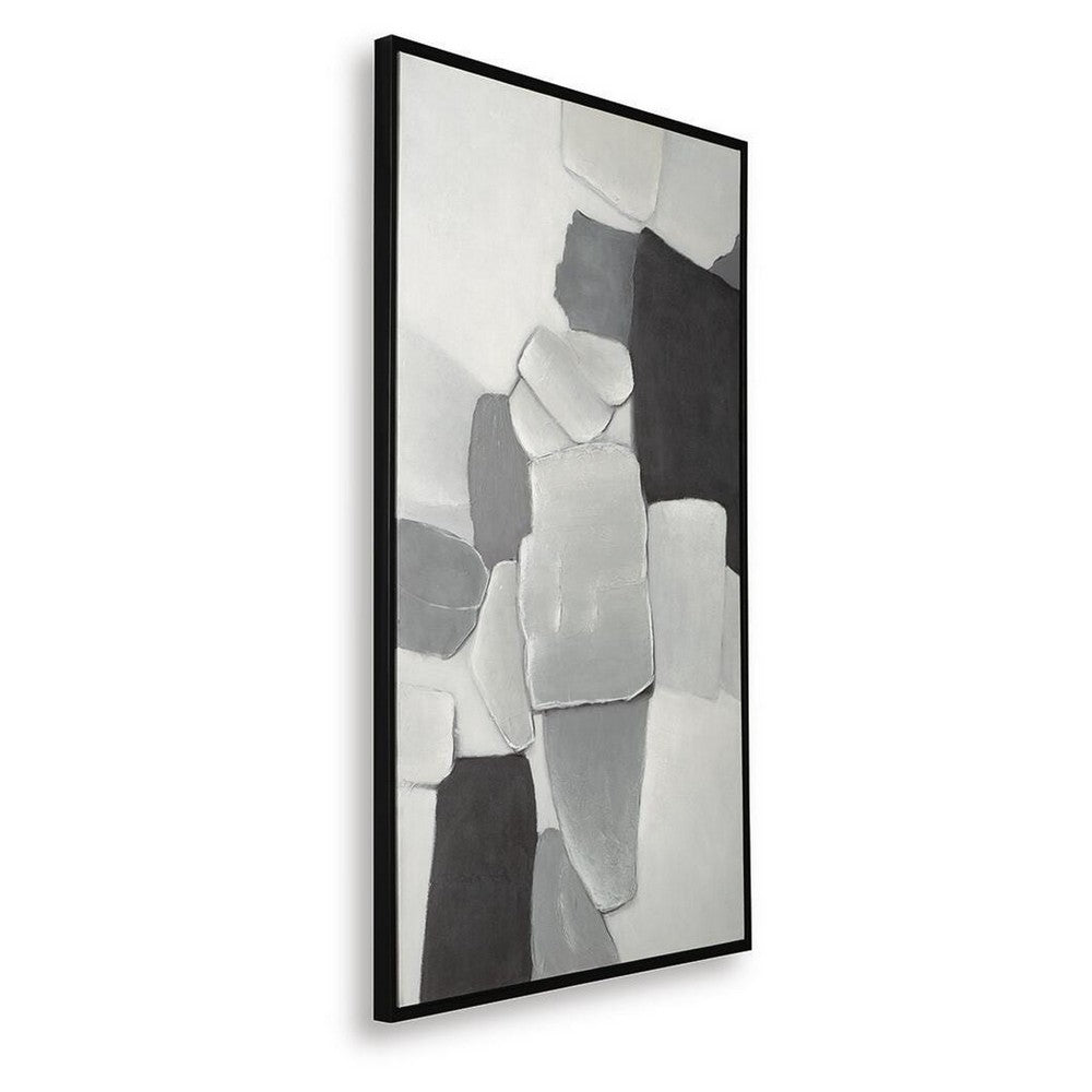 Adil Wall Art with Abstract Patterns | Black Frame | Multicolor Canvas 36x60