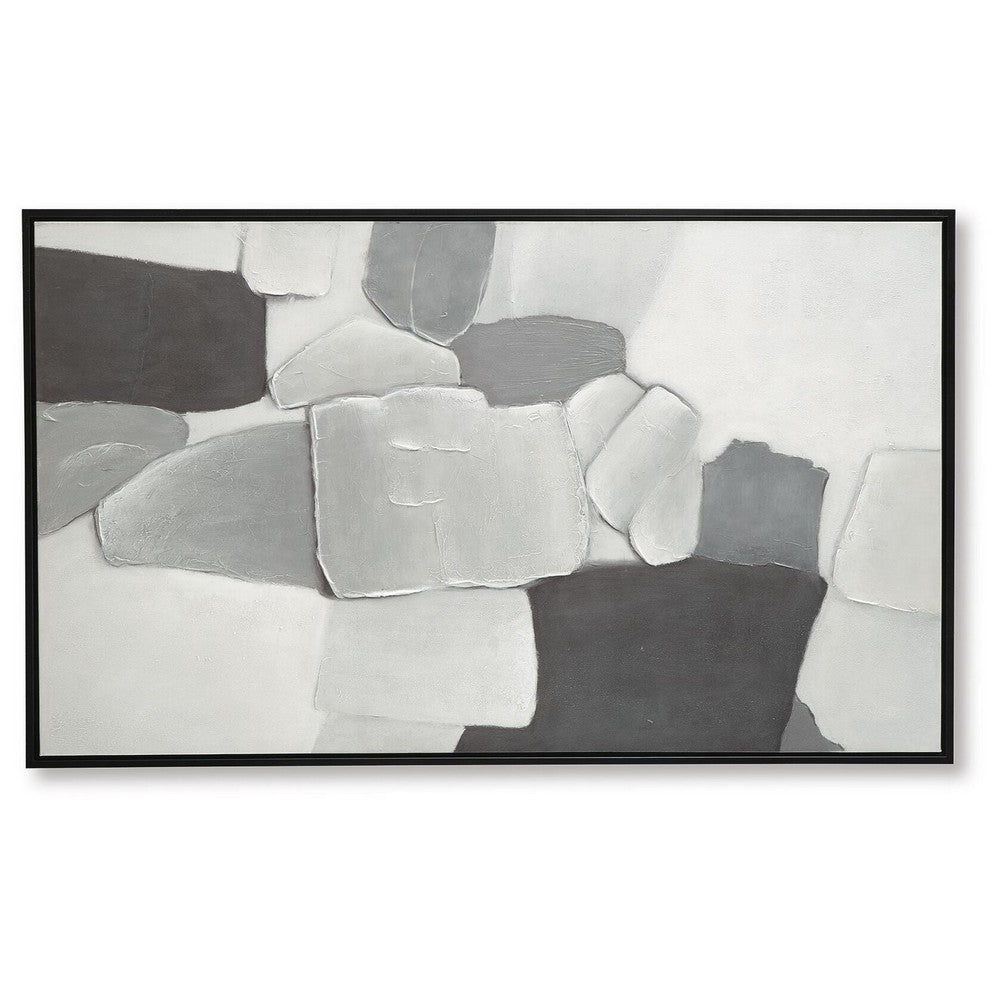 Adil Wall Art with Abstract Patterns | Black Frame | Multicolor Canvas 36x60