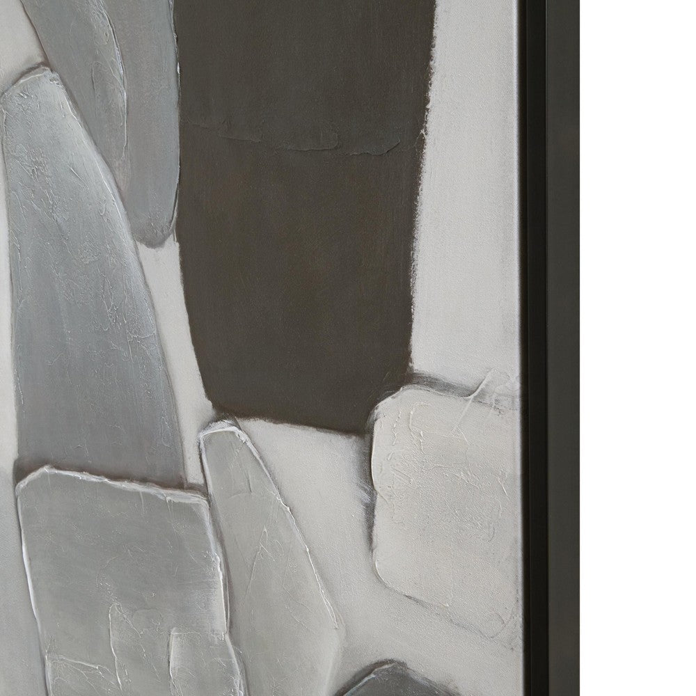 Adil Wall Art with Abstract Patterns | Black Frame | Multicolor Canvas 36x60