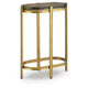 Paula Accent Table with Iridescent Glass Top | Gold Metal Frame 24"