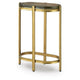Paula Accent Table with Iridescent Glass Top | Gold Metal Frame 24"