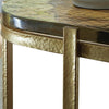Paula Accent Table with Iridescent Glass Top | Gold Metal Frame 24"