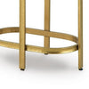 Paula Accent Table with Iridescent Glass Top | Gold Metal Frame 24"