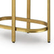Paula Accent Table with Iridescent Glass Top | Gold Metal Frame 24"
