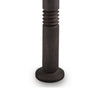 Fiona Floor Lamp | Carved Base | Fabric Shade | Black Textured Polyresin 64"