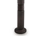 Fiona Floor Lamp | Carved Base | Fabric Shade | Black Textured Polyresin 64"