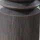 Fiona Floor Lamp | Carved Base | Fabric Shade | Black Textured Polyresin 64"