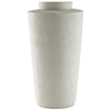 Fauna Floor Vase with Asymmetrical Top Rim | Cream Textured Polyresin 30"
