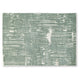 Cayo Medium Area Rug with Striped Abstract Patterns | Teal-White Polyester 5x7