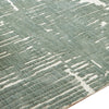 Cayo Medium Area Rug with Striped Abstract Patterns | Teal-White Polyester 5x7