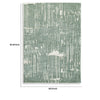 Cayo Medium Area Rug with Striped Abstract Patterns | Teal-White Polyester 5x7