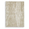 Bella Medium Area Rug with Beige-White Abstract Design | Wool Polyester 5x7