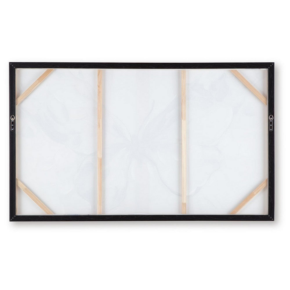 Daizy H&-Painted Butterfly Wall Art | Black Frame | Canvas | Multicolor 36x60