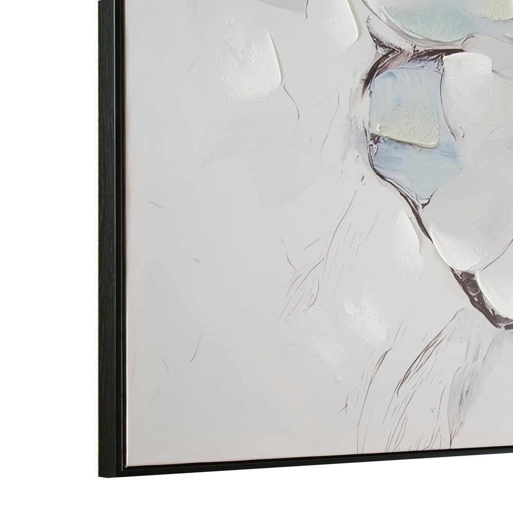 Daizy H&-Painted Butterfly Wall Art | Black Frame | Canvas | Multicolor 36x60