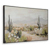 Sidd Desert-Bloom Wall Art with Black Framed Canvas | Neutral Hues 36x60