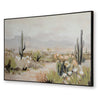 Sidd Desert-Bloom Wall Art with Black Framed Canvas | Neutral Hues 36x60