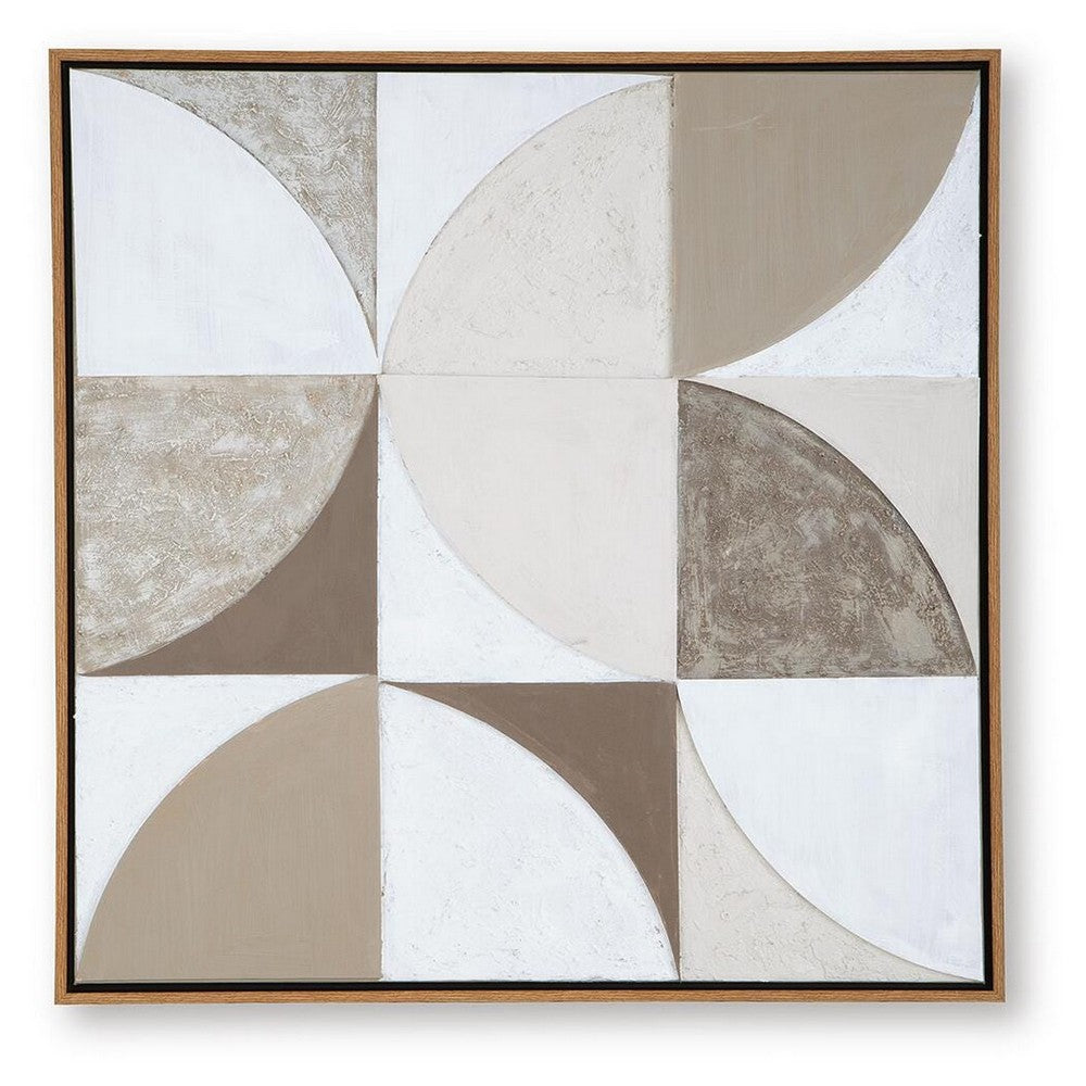 Harun Wall Art with Abstract Geometric Design | Multicolor Canvas 40x40