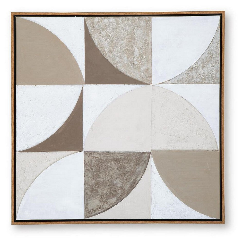 Harun Wall Art with Abstract Geometric Design | Multicolor Canvas 40x40