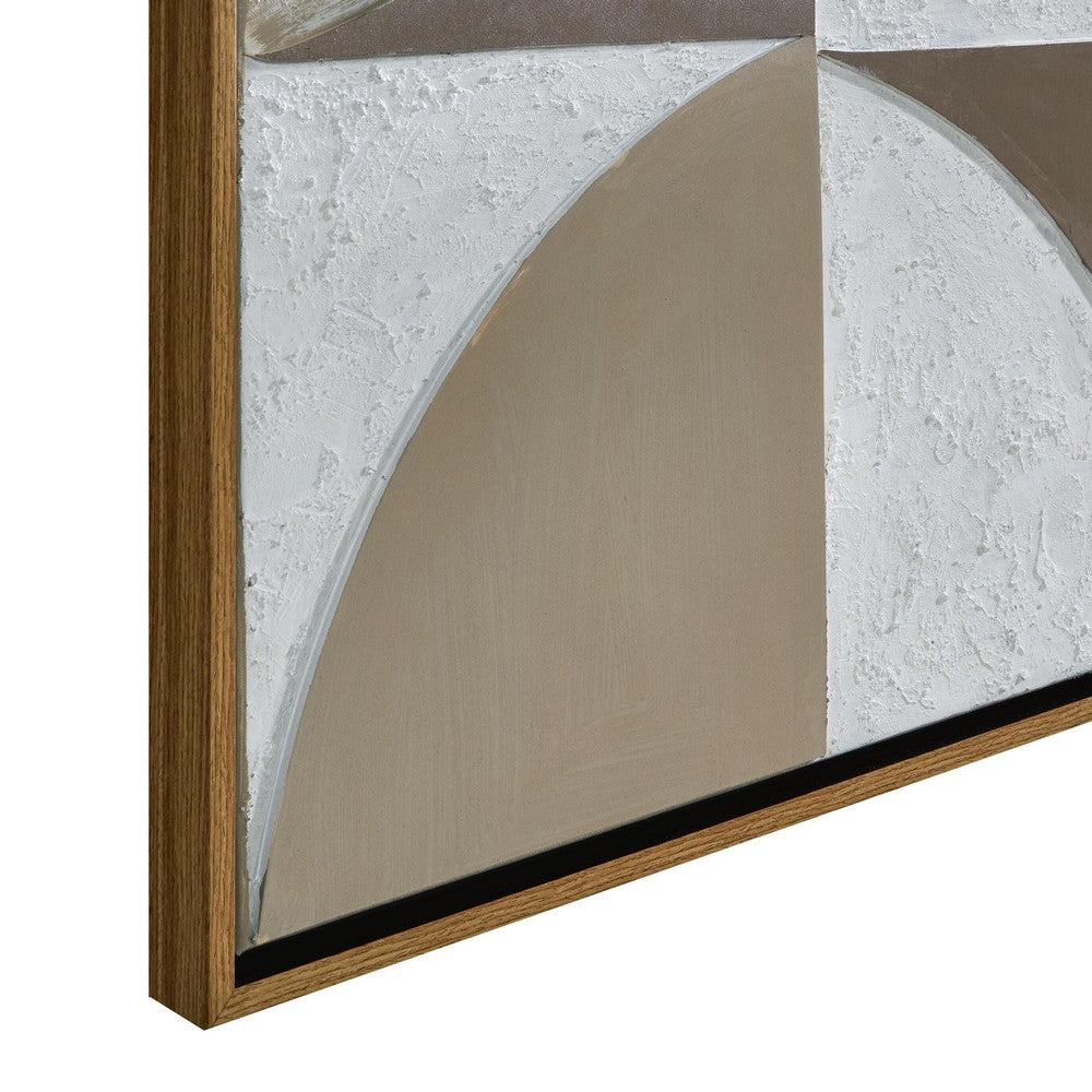 Harun Wall Art with Abstract Geometric Design | Multicolor Canvas 40x40
