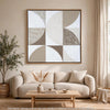 Harun Wall Art with Abstract Geometric Design | Multicolor Canvas 40x40