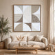 Harun Wall Art with Abstract Geometric Design | Multicolor Canvas 40x40