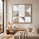 Harun Wall Art with Abstract Geometric Design | Multicolor Canvas 40x40